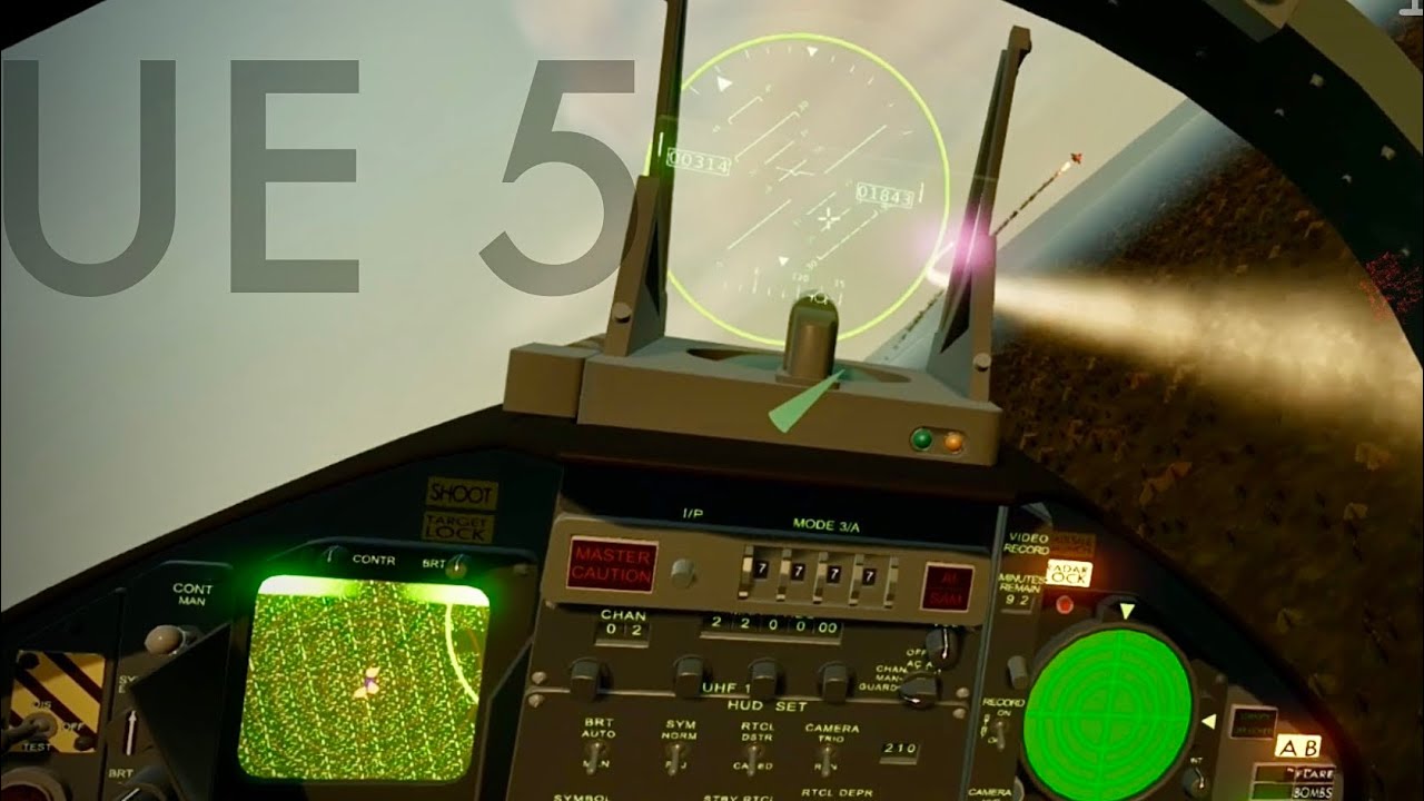 Unreal Engine 5 Combat Flight Simulator Alpha Demo #1