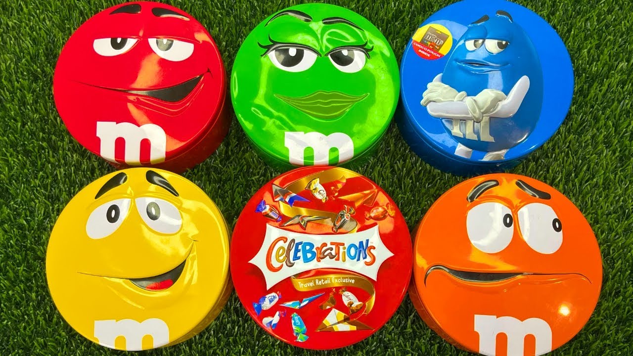 Satisfying Video | Smooth Unpacking Vibrant Skittles and Sweet M&M’S Candy From Colorful Tins ASMR