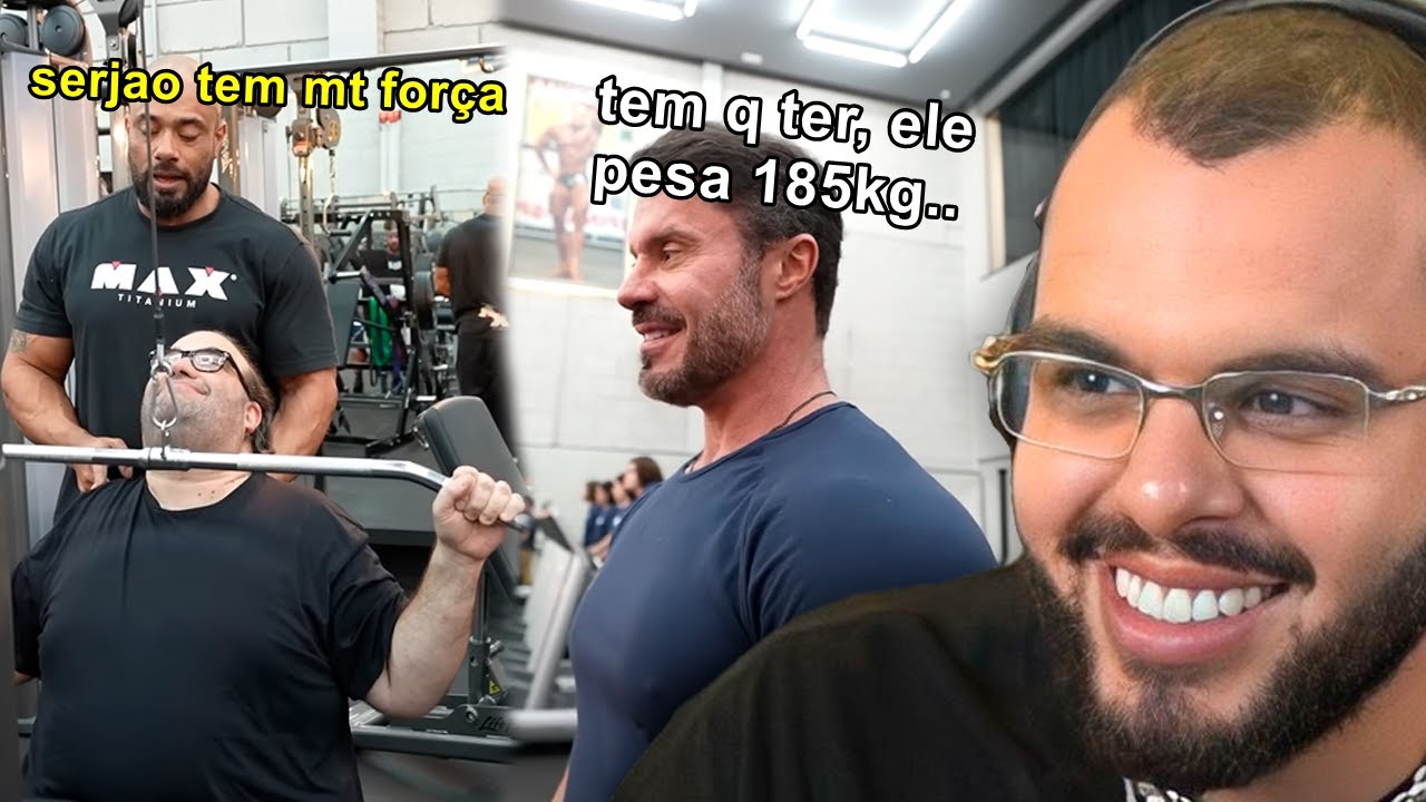 SERJÃO LEVANTANDO PESO PELA PRIMEIRA VEZ (SURPREENDEU CARIANI) - Maicon react