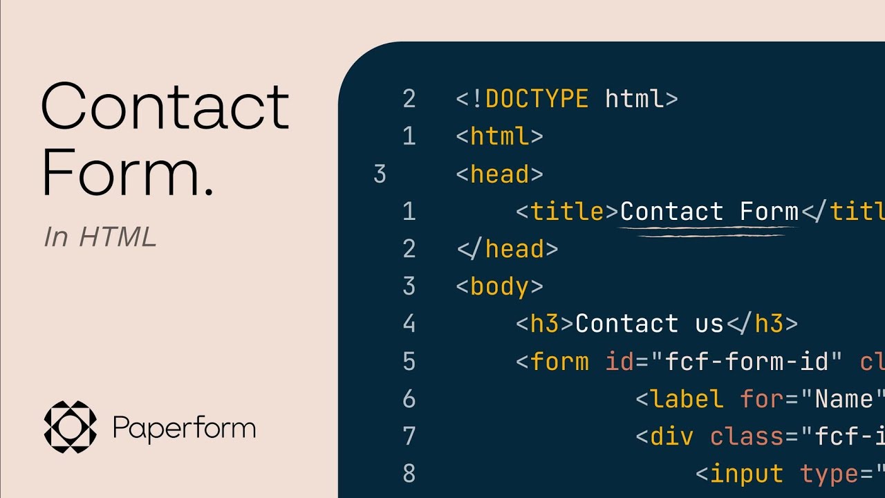 How to create a contact form in HTML