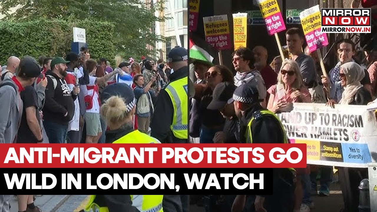 Anti-Migrant Protests In London Go Wild, Britisher Slam PM Starmer Over Migrant Crisis | Watch