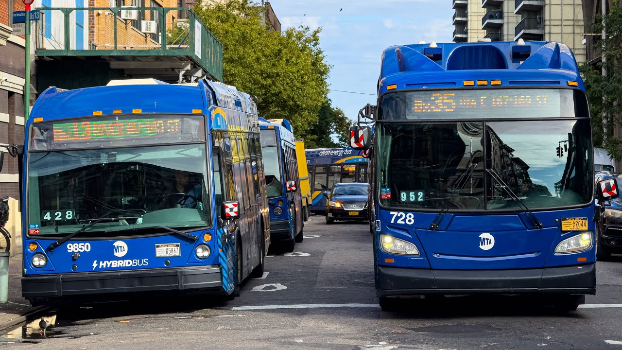 New York City Bus Compilation at George Washington Bridge Bus Terminal