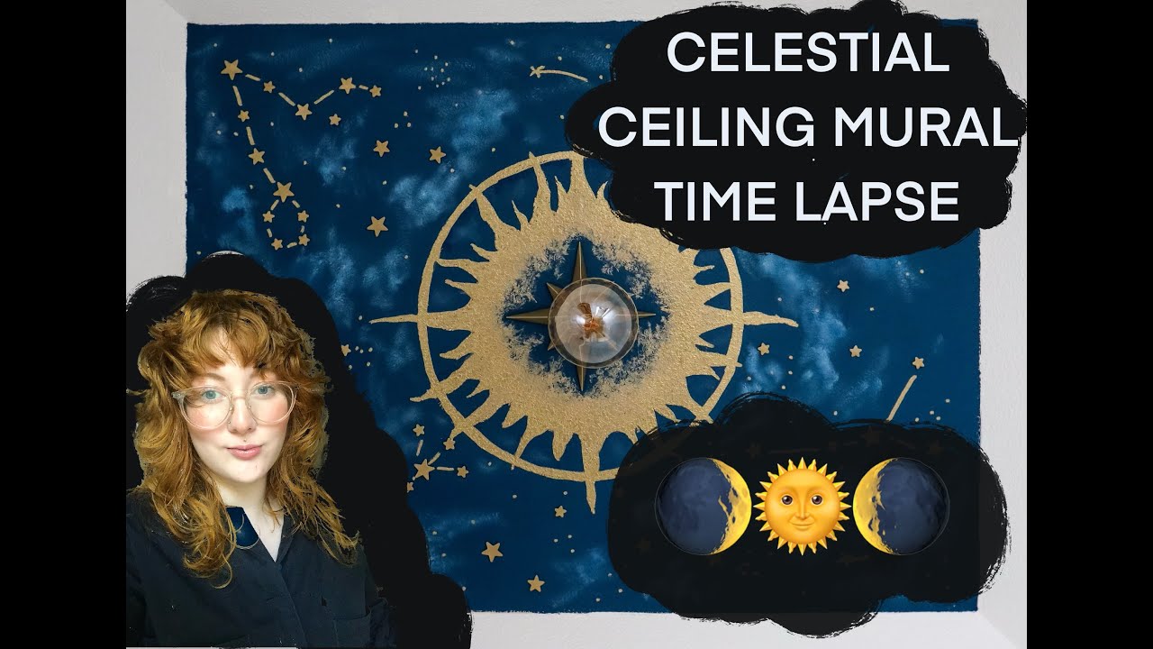 Dreamy Celestial Ceiling Mural Timelapse