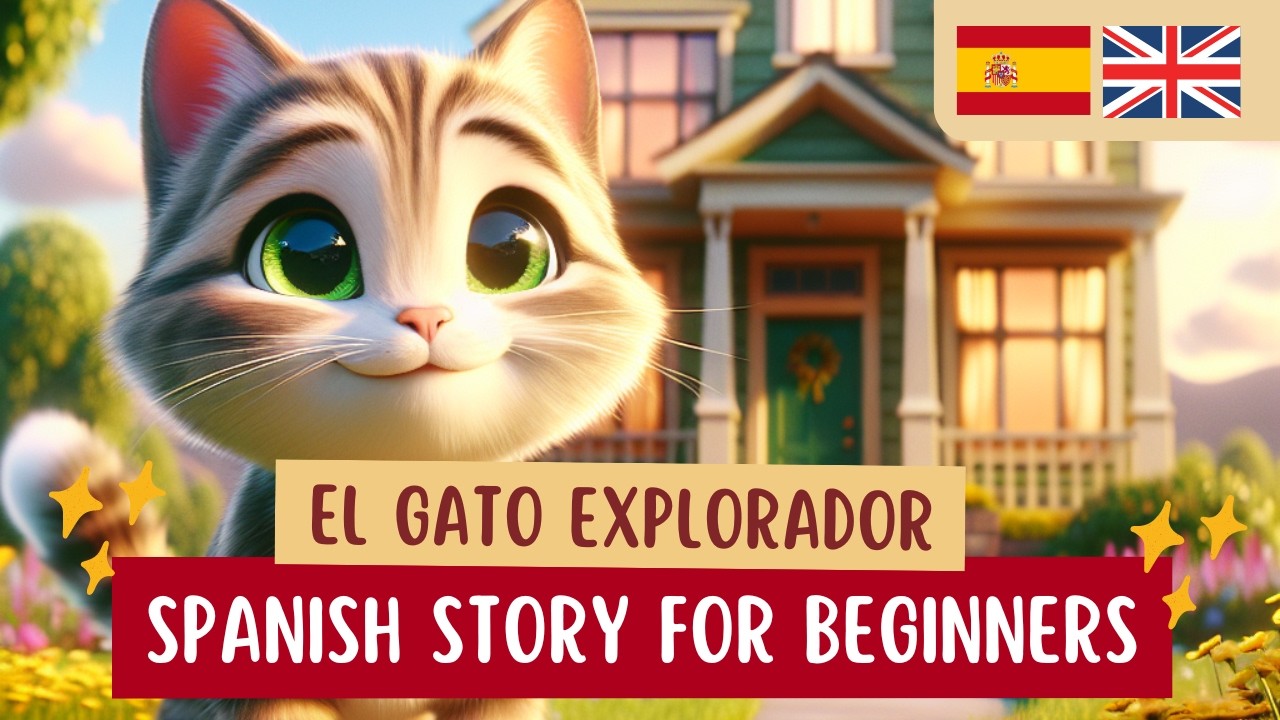 Learn Spanish with The Explorer Cat 🐱 | Easy Spanish Story for Beginners