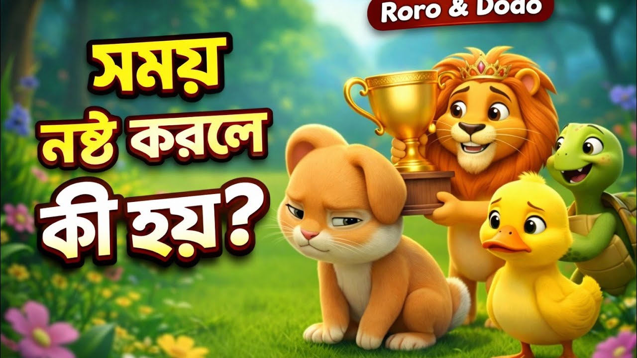 সময় নষ্ট করলে কী হয়? | Roro Dodo ও Tutu-এর শিক্ষামূলক গল্প 🐰🦆🐢