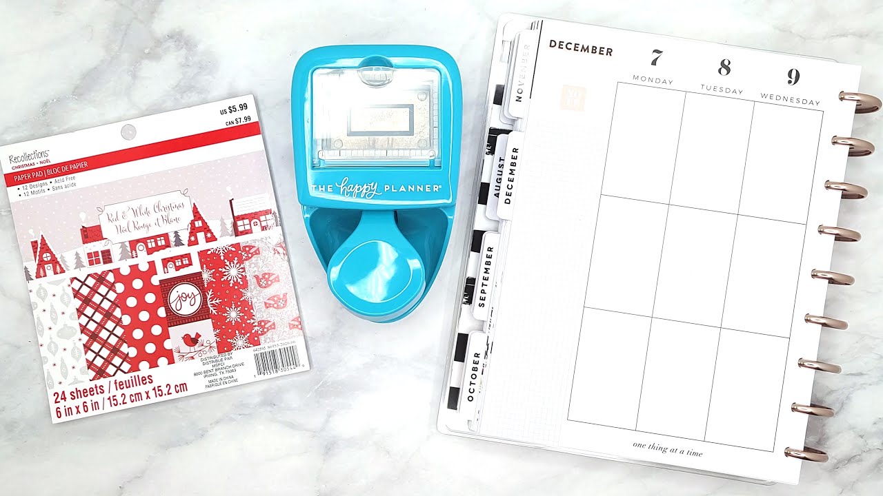 Plan With Me - PATTERN PAPER: DIY Christmas Ornaments | CLASSIC Happy Planner 2020 Memory BUJO Setup