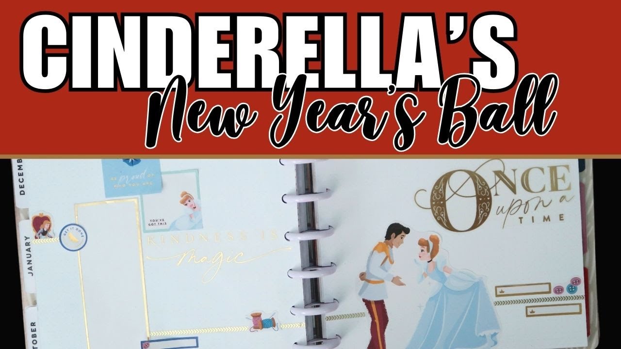 Cinderella's New Year Creative Journal Spread - Plan With Me Disney Happy Planner
