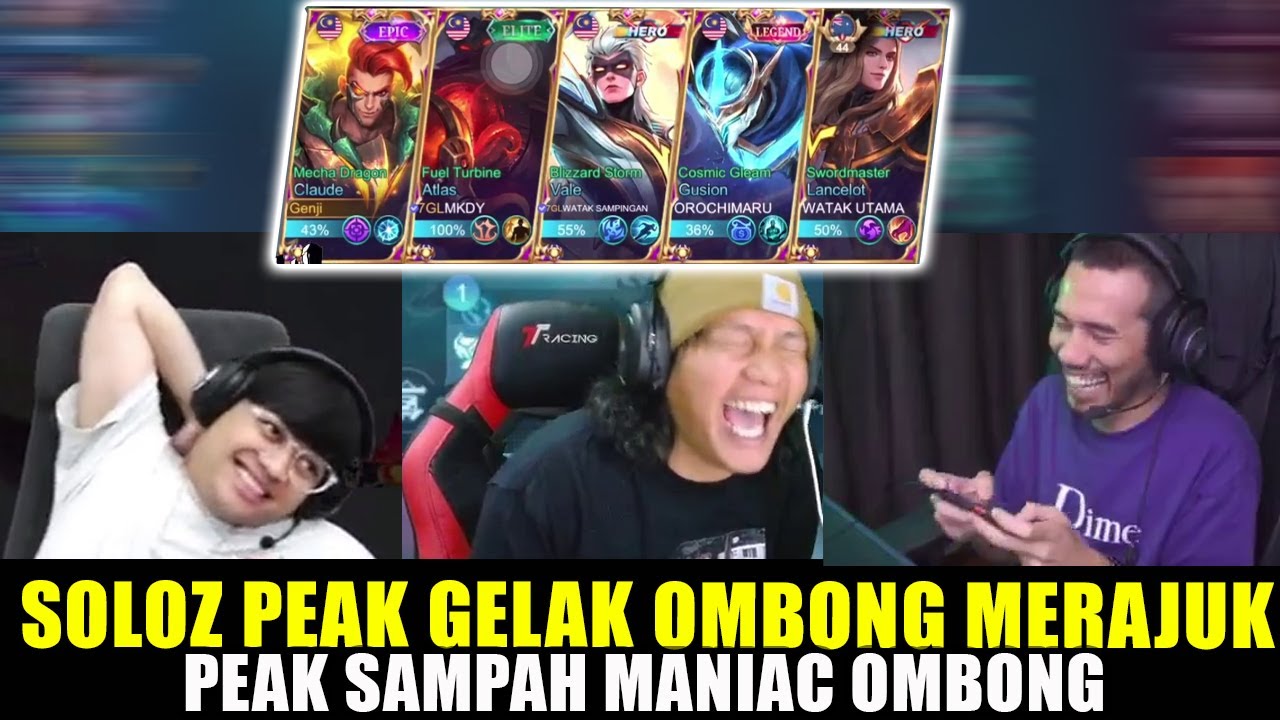 SOLOZ PEAK GELAK😂 OMBONG MERAJUK PEAK SAMPAH MANIAC OMBONG😂