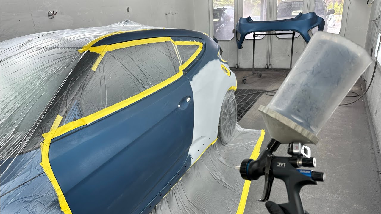 How to paint a Matte Metallic Blue! #metallic #matte #clear #DV1 #painting