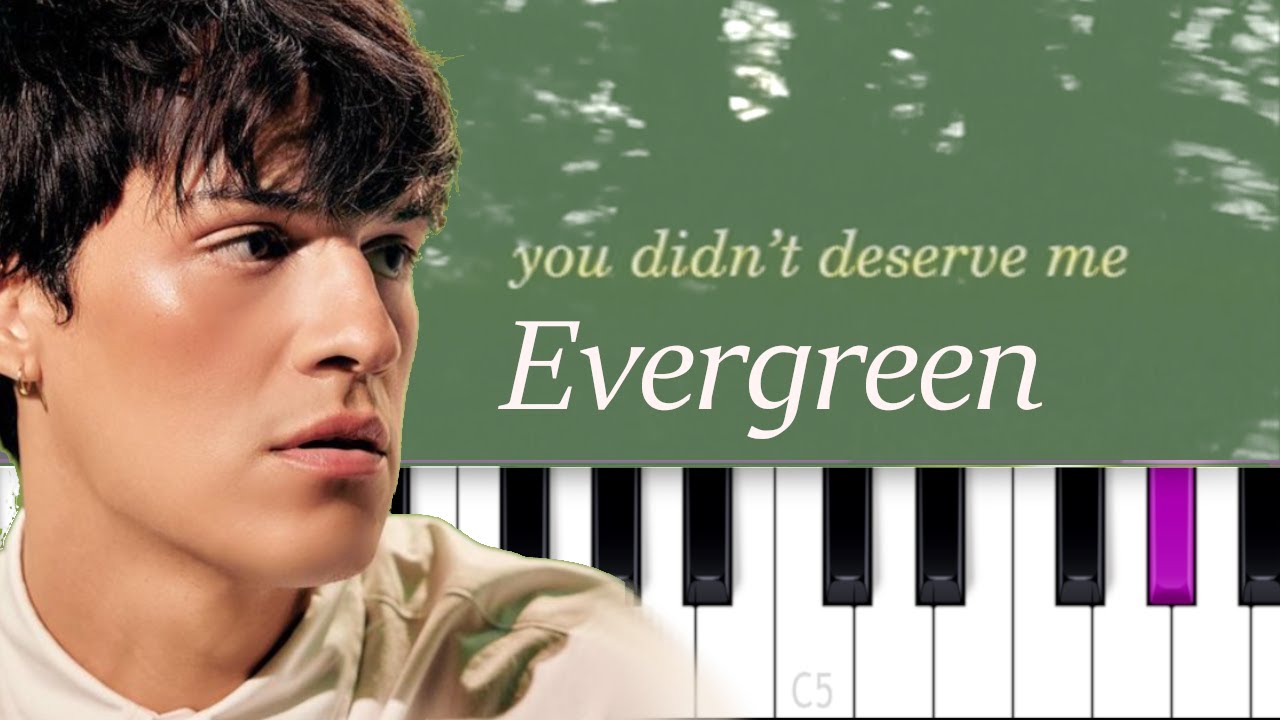 Omar Apollo - Evergreen (You Didn't Deserve Me At All) (Piano tutorial)