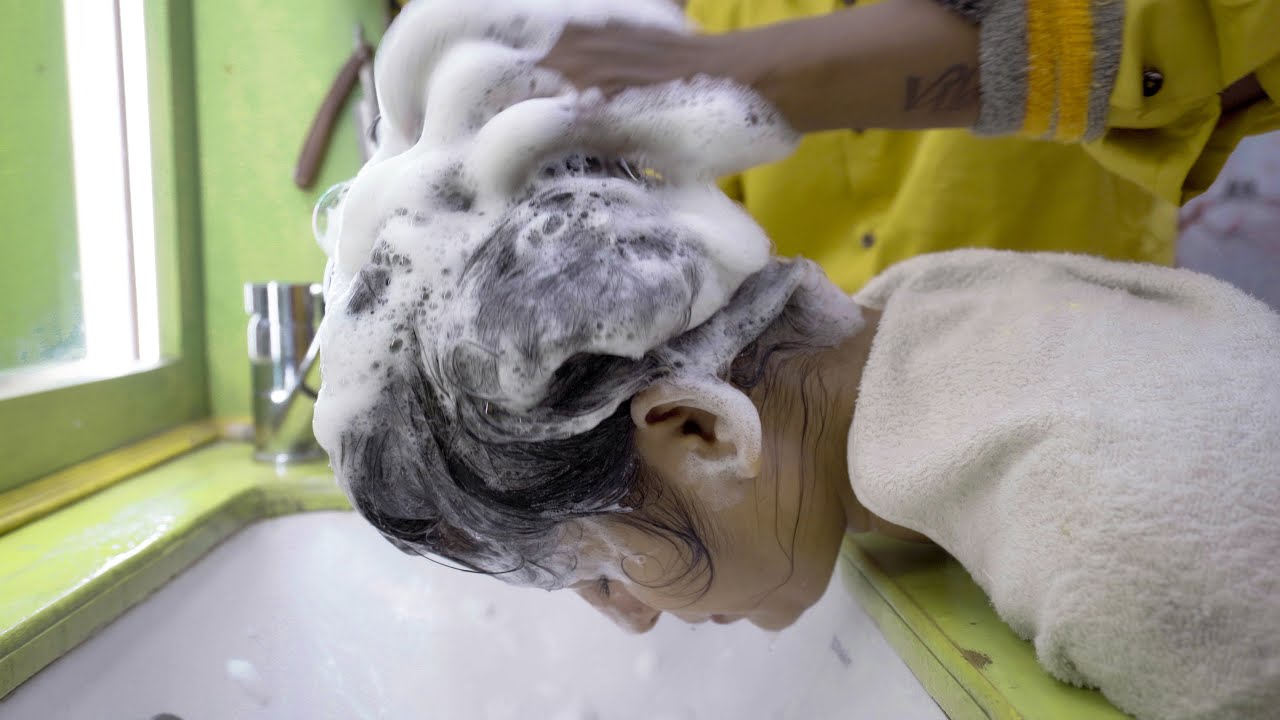 Shampoo Hair was and Face Massage Relaxing ASMR | Indian Massage