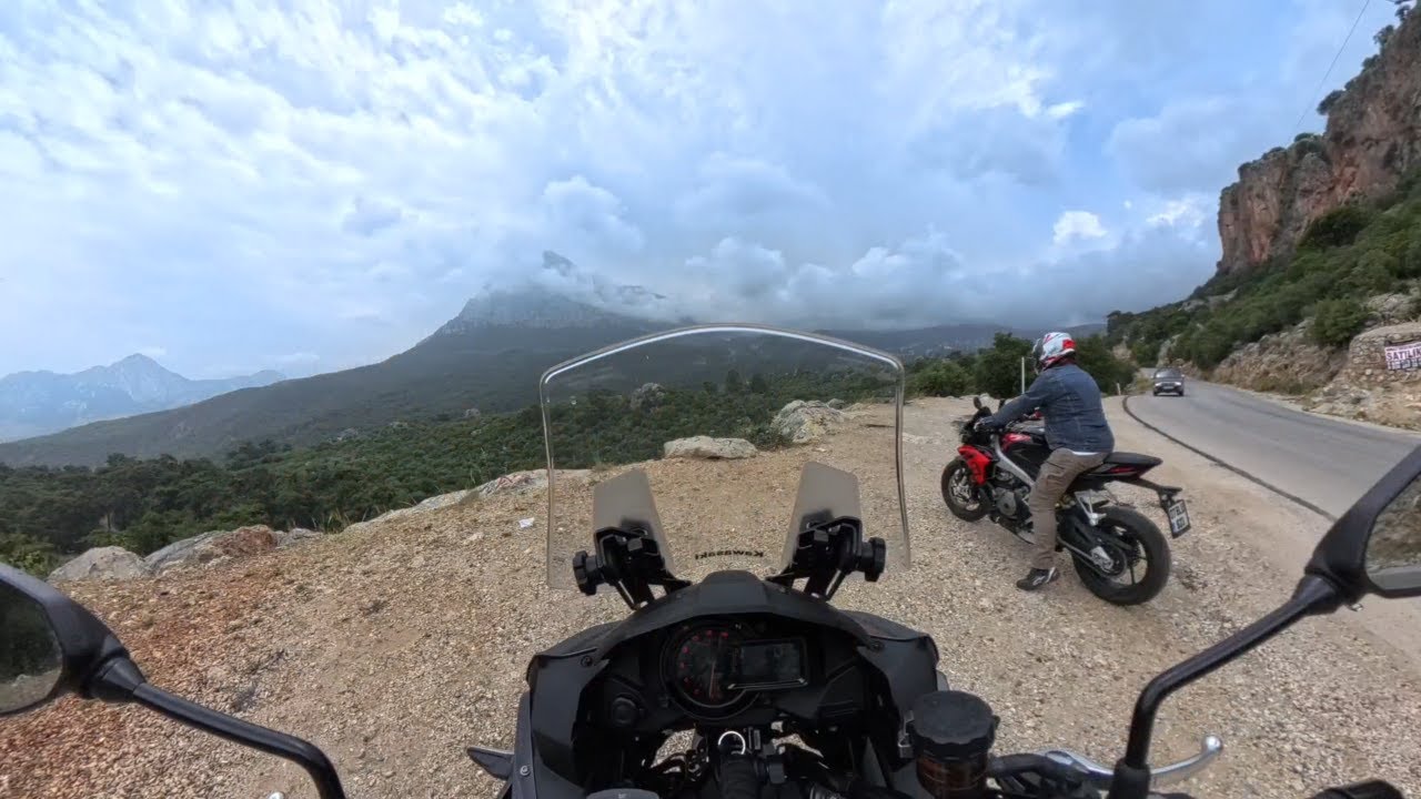 Bir Kawasaki, bir Aprilia ve bir de doğa...