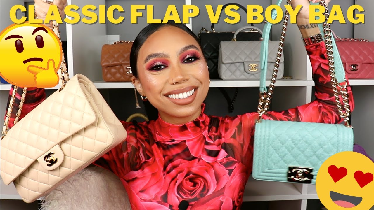 CHANEL BOY BAG VS CLASSIC FLAP REVIEW/COMPARISON | KATIE DANGER