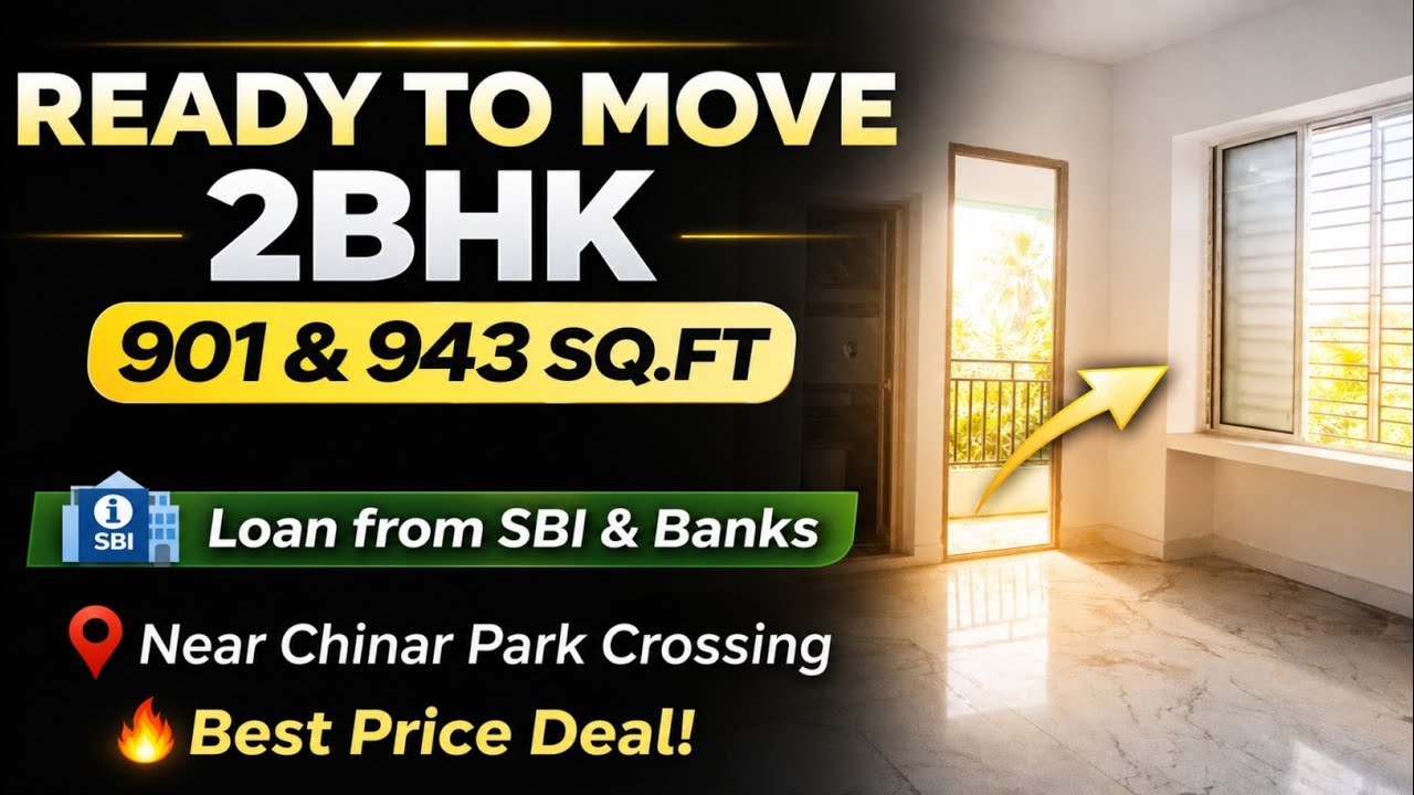 P-41, Ready to move 901 SQ.FT & 943 SQ.FT 2BHK flats are available at Chinarpark.