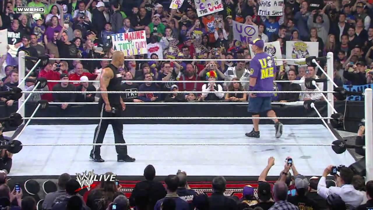 Raw: Рок и Джон Сина противостоят друг другу