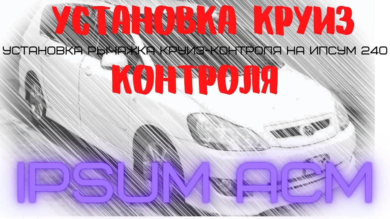 IPSUM ACM 2x установка круиз контроля