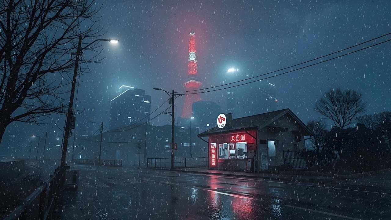90s Rainy Tokyo Midnight 🌧️ Comfortable Lofi Music for Study, Relax & Sleep