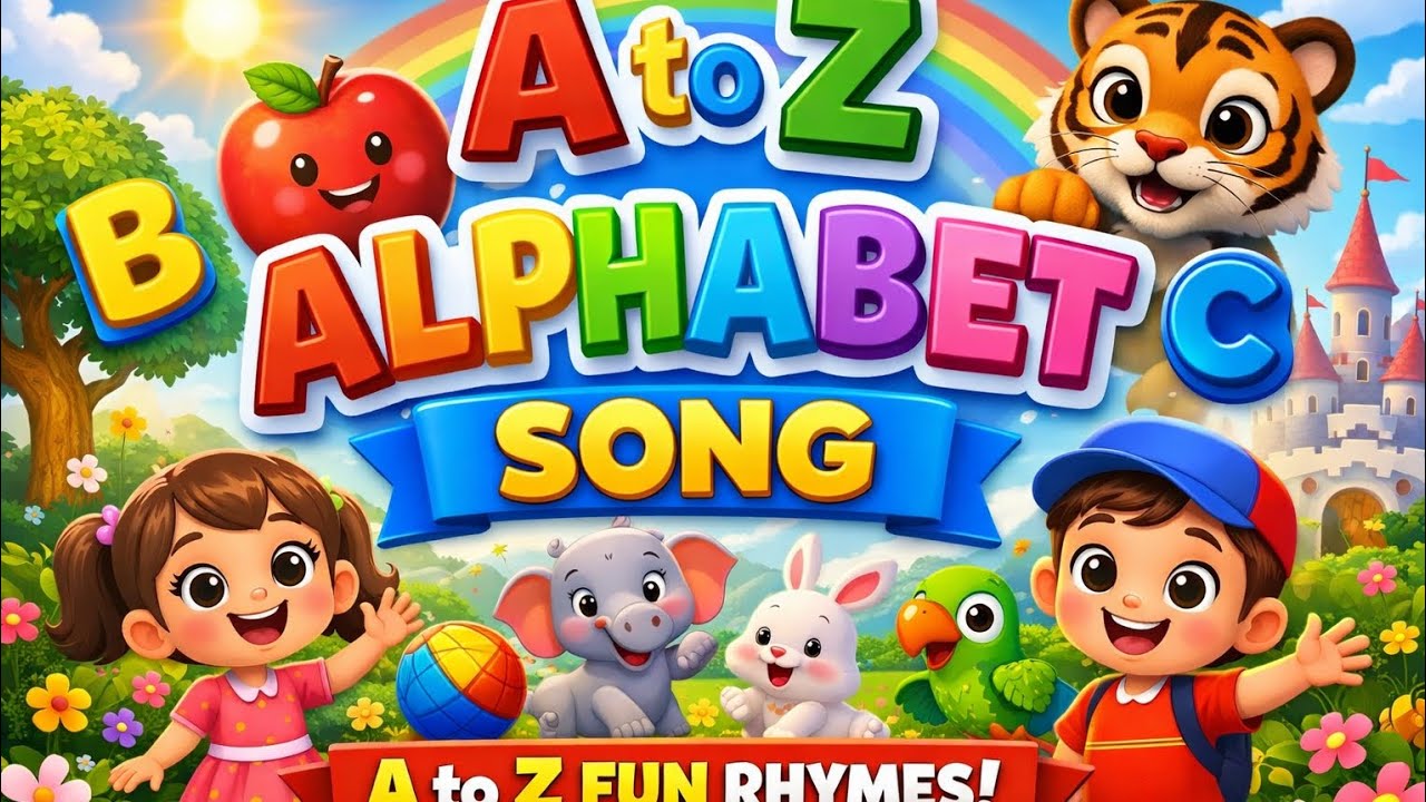 A to Z Alphabet Song for Kids | ABCD Rhymes | 3D Animated Learning Video #abc song