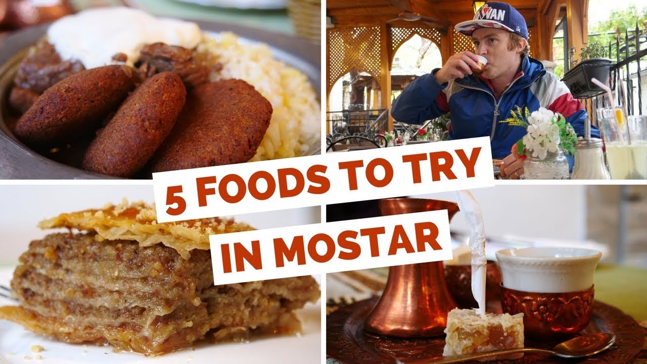 Bosnian Food Review 🇧🇦 5 Things to Try in Mostar 🍆 Bosnian Coffee, Dolma, Mixed Platters & Baklava ☕