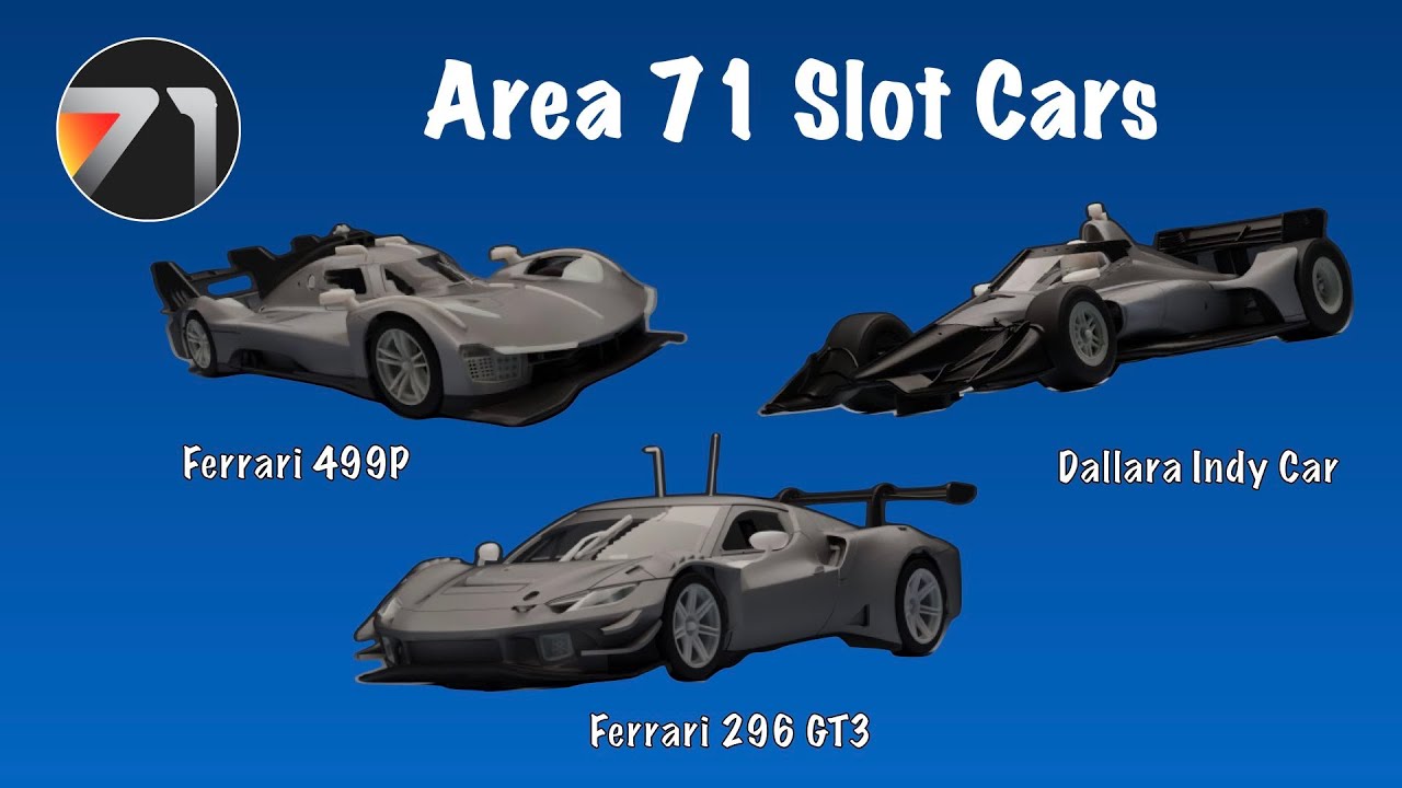 Preview Look at Area 71 3D Printed Slot Cars - BMW M4 GT3 and Ferrari 488 GT3