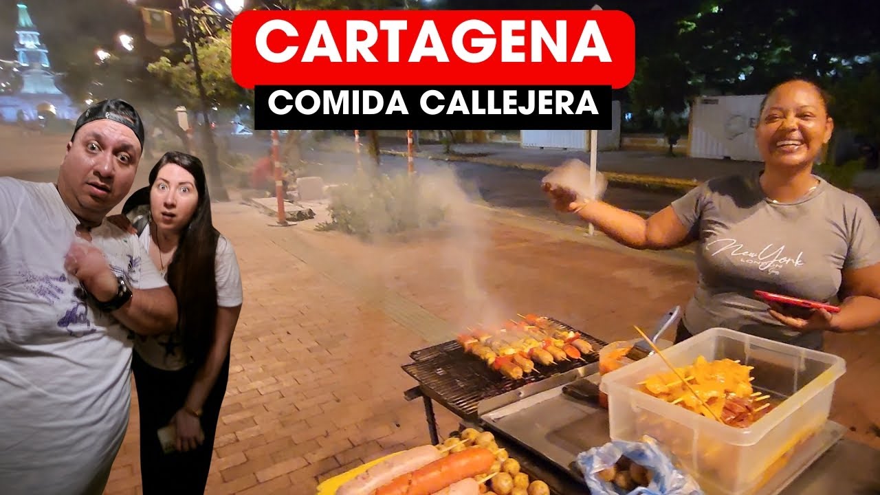 Cartagena Colombia l Comida callejera 🤯 precios, variedad y experiencia
