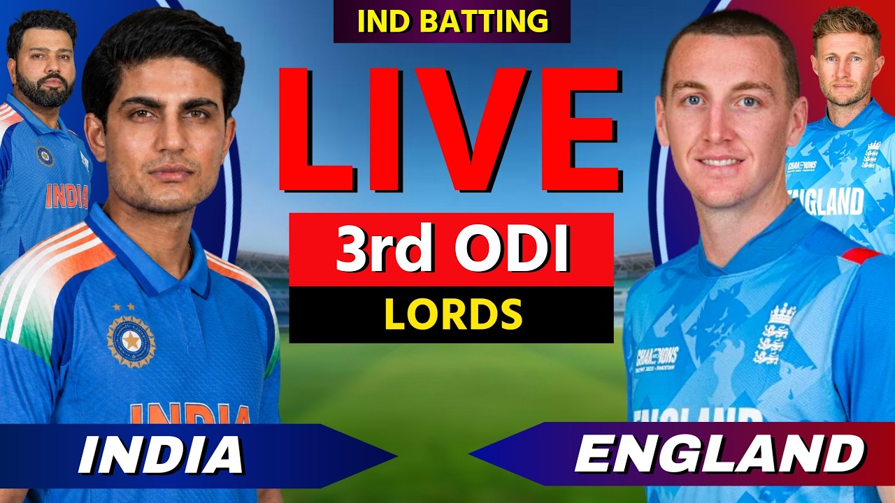 🔴 Live: IND vs ENG, IND BAT, 3rd ODI Live Commentary | Cricket Live Match Today Scores, 2nd INN