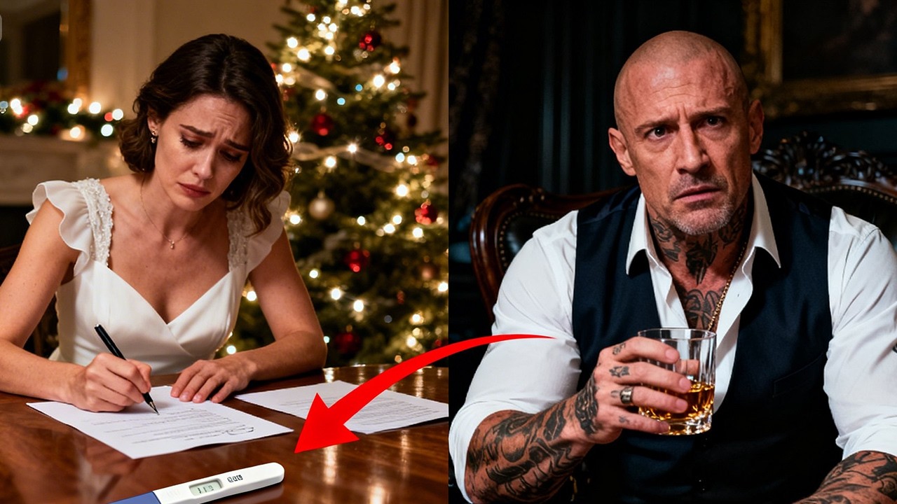 AN HEILIGABEND UNTERSCHRIEB SIE DIE SCHEIDUNG – DOCH ALS DER MAFIABOSS DEN TEST SAH, ERSTARRTE ER!
