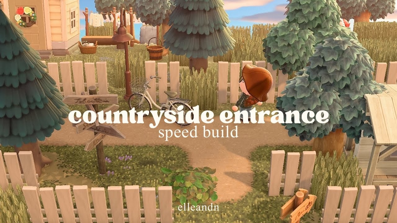 countryside island entrance🌾 animal crossing new horizons speed build