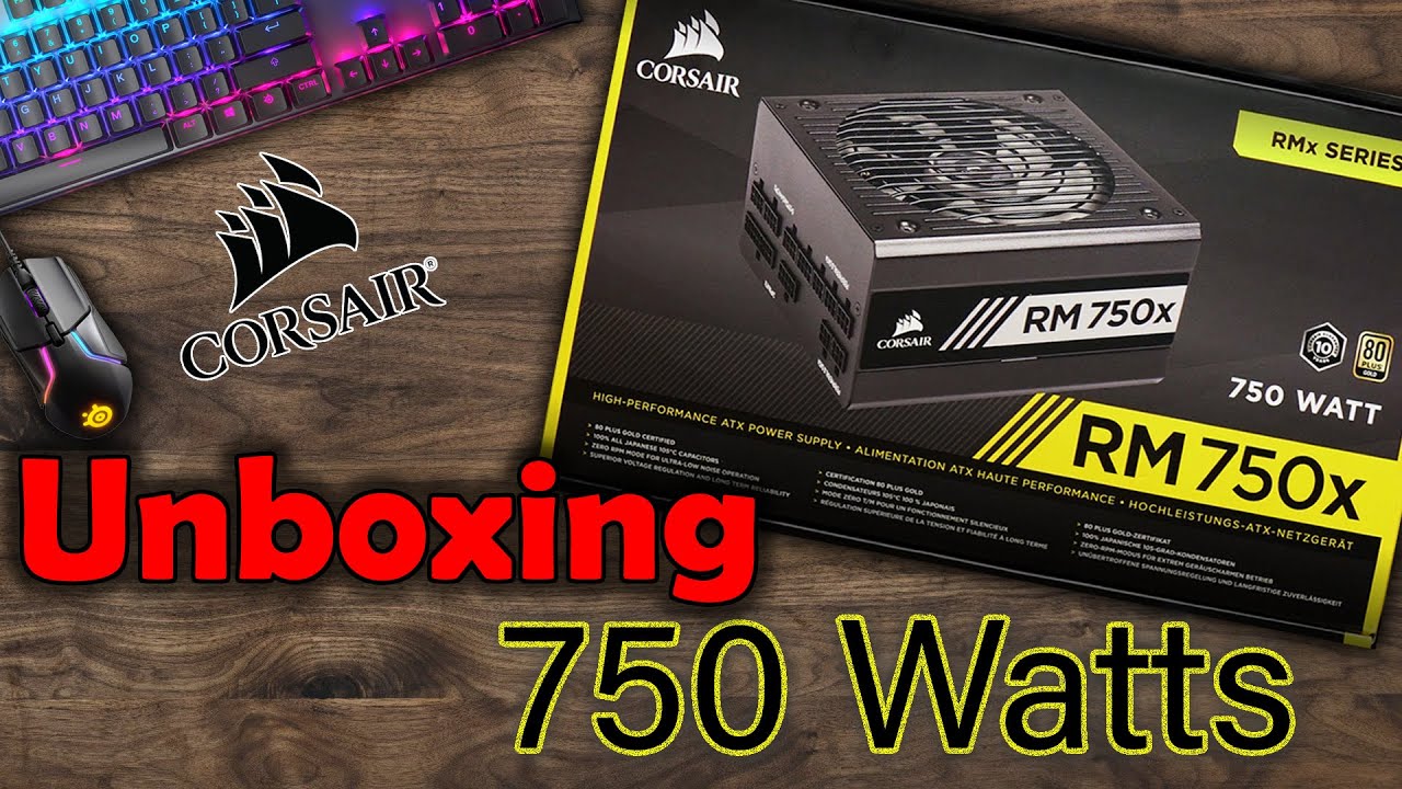 Corsair RM750x RMx 2018 update Power Supply 750 Watts | Unboxing