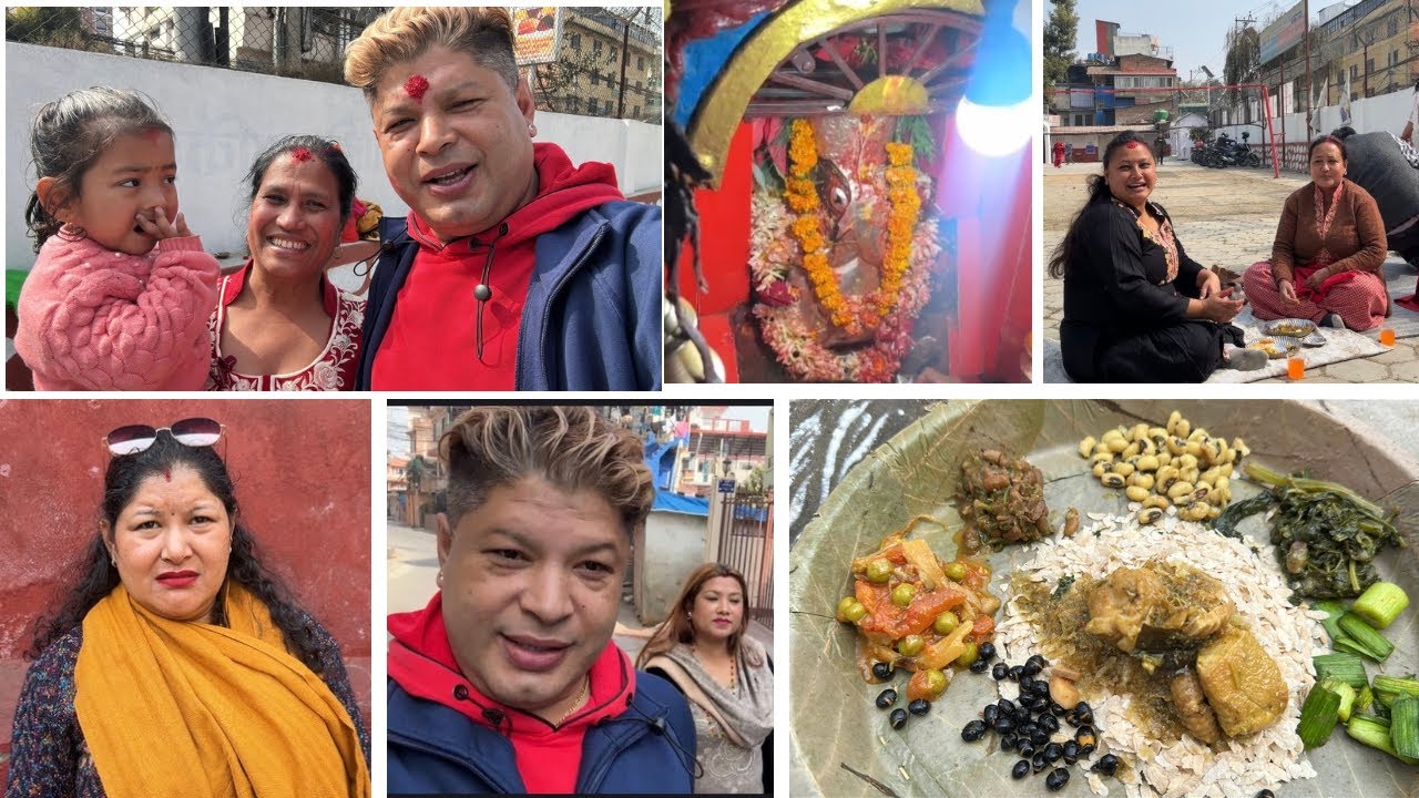 Aa  aafanu chalan chalti kaula khayar Madhu baula ani newari bhoj wow 🙏😍🥰