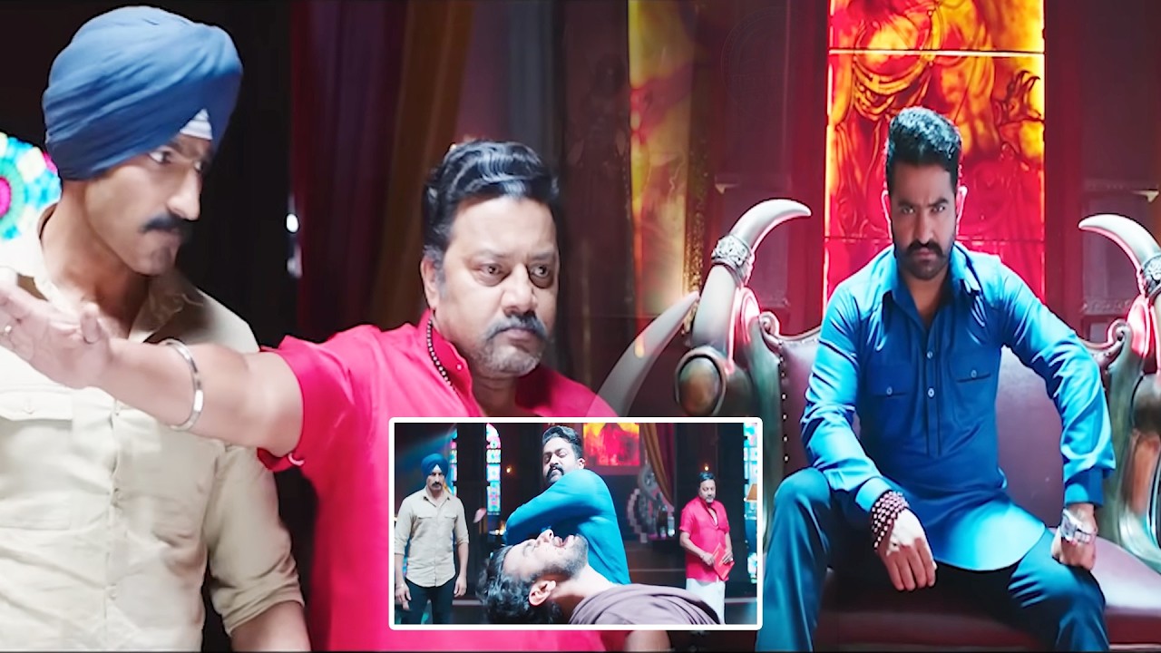 Jr Ntr Ultimate Movie Warning Scene | Jr Ntr Blockbuster Movie Scene | @telugucineaura