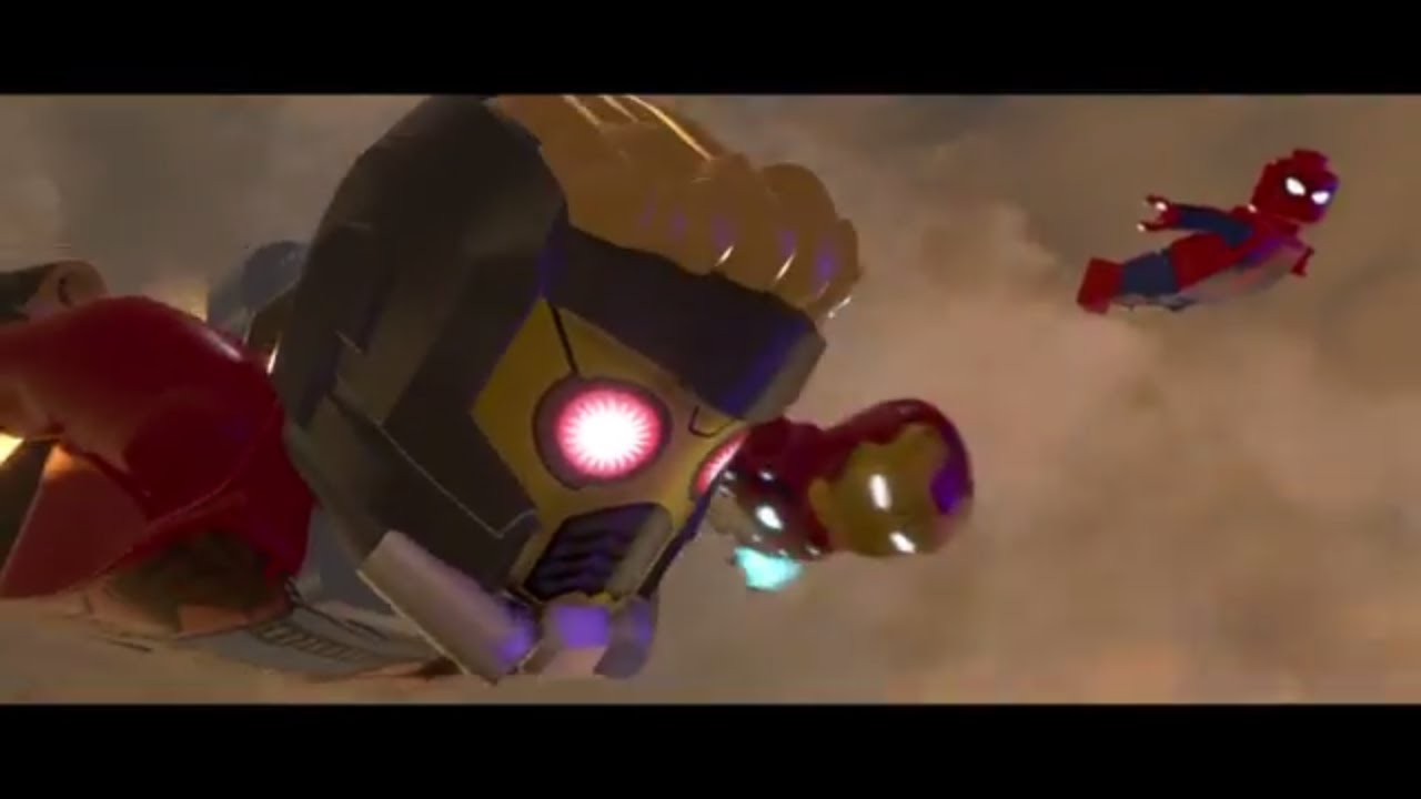 LEGO MARVEL Super Heroes 2 Starlord,Ironman,Spiderman On Board The Sword