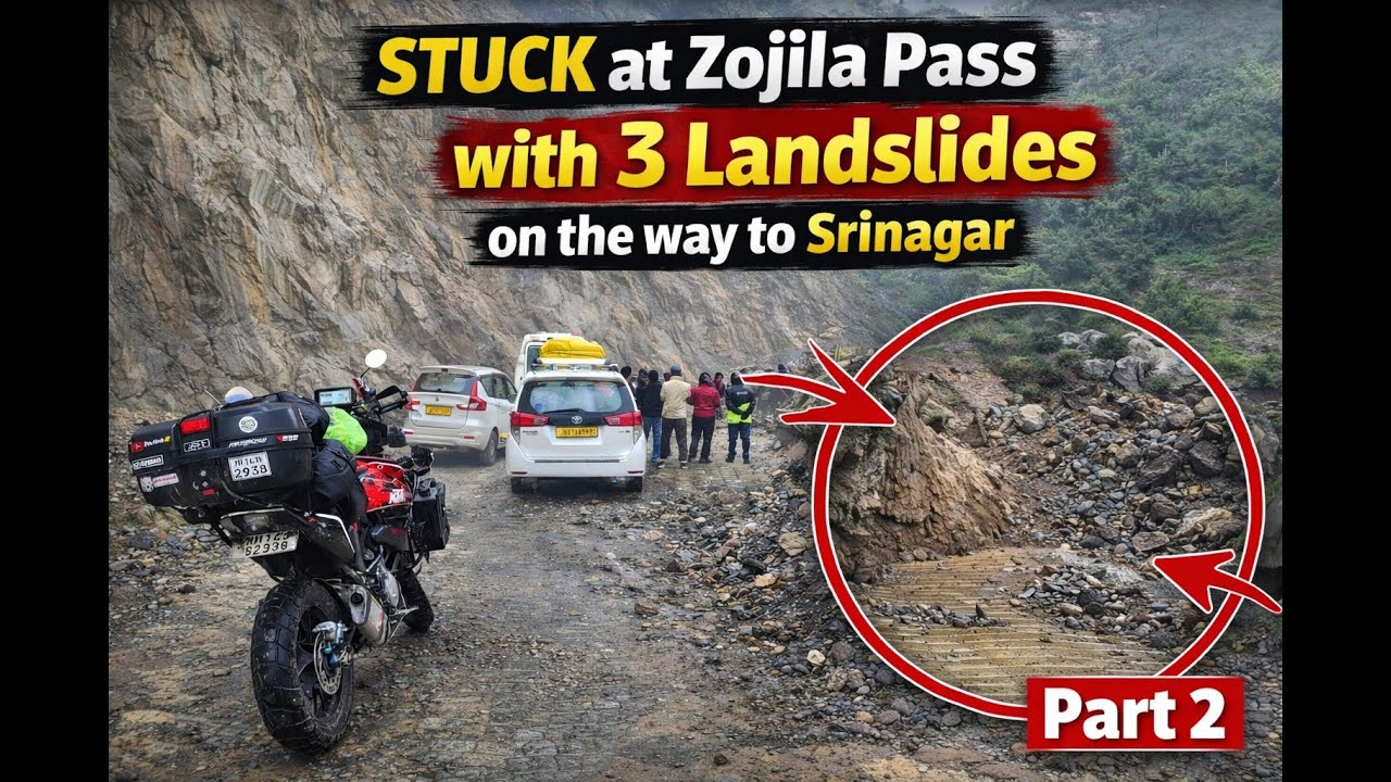 STUCK at Zojila Pass with 3 Landslides on the way to Srinagar | Part 2