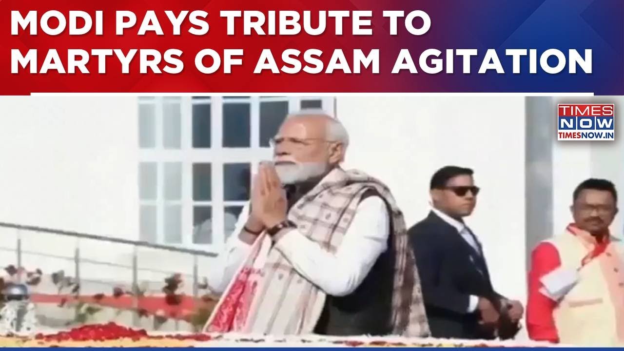 Prime Minister Narendra Modi Pays Tribute To Martyrs Of Assam Agitation At Memorial In Guwahati
