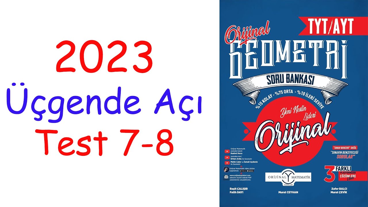 orijinal geometri üçgende açı test 7,test 8