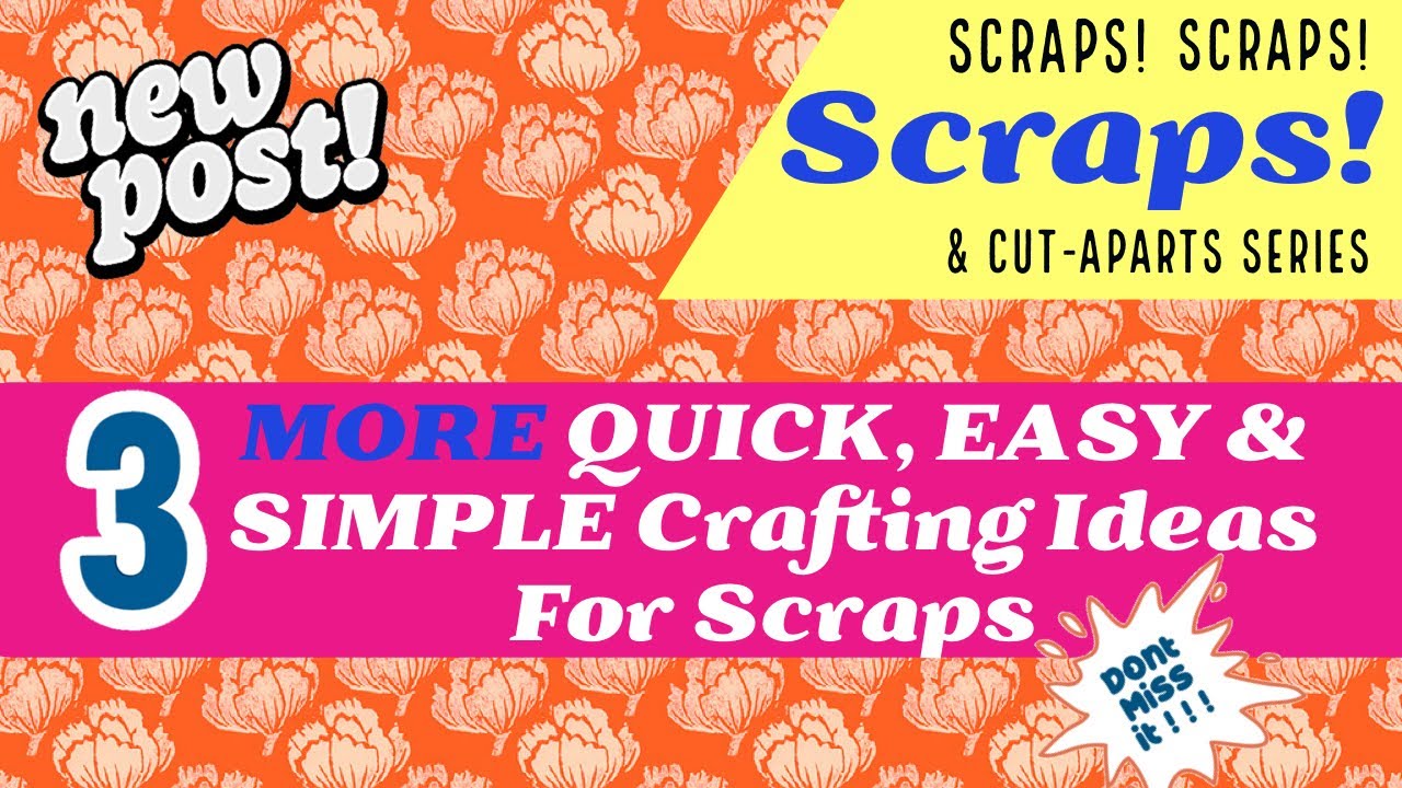🌟PAPER SCRAP SERIES IDEA #2🌟 3 MORE Quick, Simple & Easy SCRAP & CUT-APART CRAFTS/ Scraps Ideas