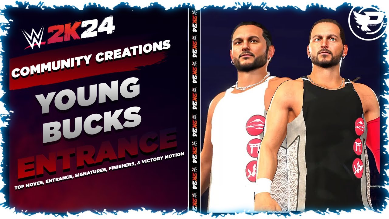 WWE 2K24 The Young Bucks Entrance, Top Moves, Signatures, Finishers, & Victory Motion