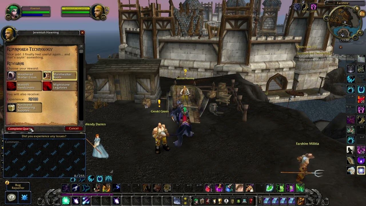 Duplicate Item Found when accepting quest rewards in Northrend - WoW WOTLK Classic