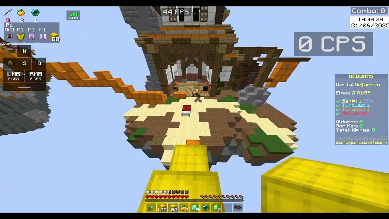 !!Bedwars Ama Sadece demir set!!