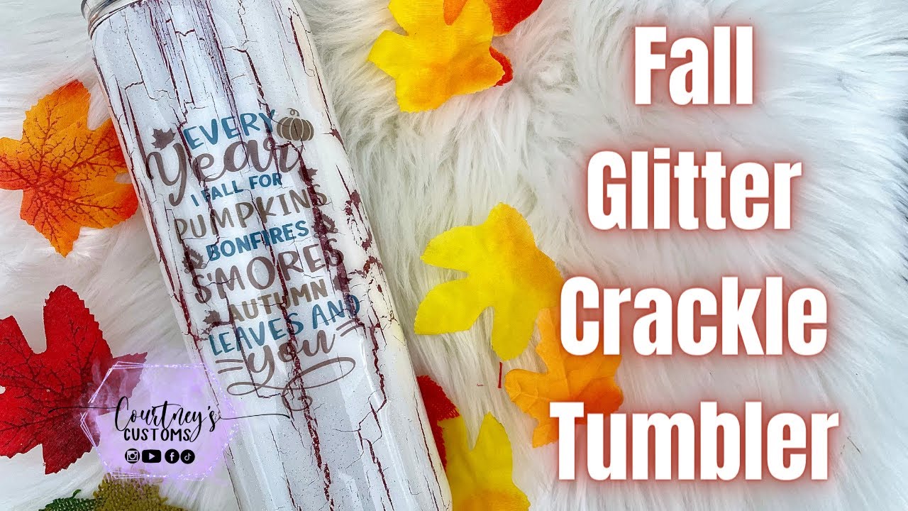 CRACKLE TUMBLER Tutorial | How to Make a Glittered Crackle Tumbler!