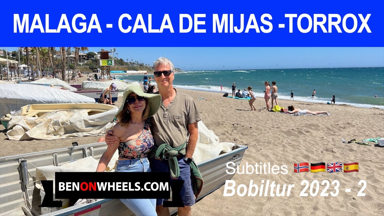 Bobiltur 2023 2. etappe.  Malaga beach til Cala de Mijas og Torrox. 4K