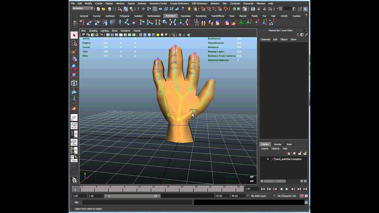 Maya hand modeling tutorial #9 - Creating a character set