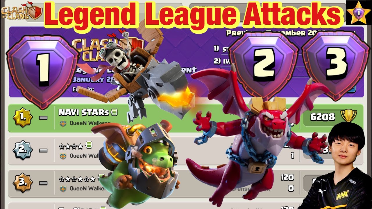 Legend League Attacks March Season Day17 DRAGON RIDER TOTEM With Army Link