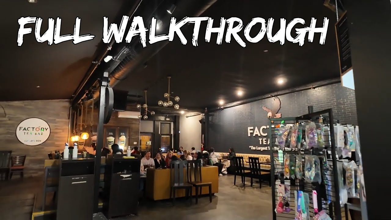 Factory Tea Bar (San Gabriel) Walkthrough 2023 | Boba Bar Meets Arcade