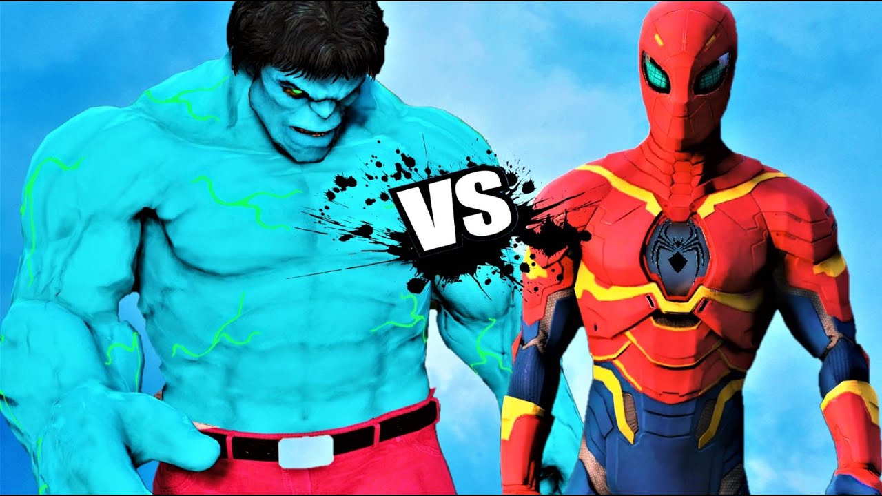 BIG SAVAGE HULK vs SPIDER-MAN NEW STARK Suit - Epic Battle