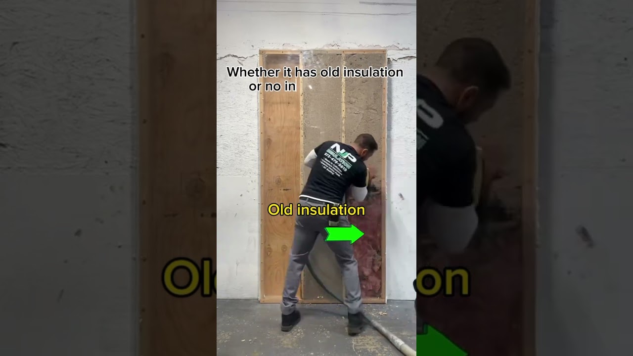 Example of insulating an existing wall by dense packing