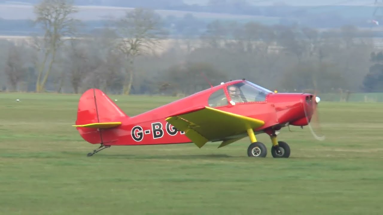 CAB GY-201 Minicab landing at Peterborough/Sibson Airport (ICAO: EGSP)
