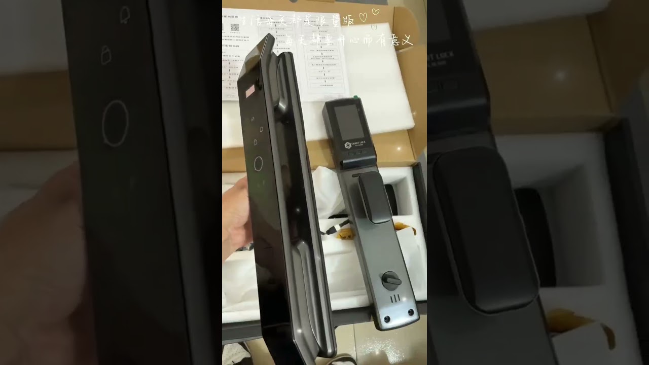 Video intercom tuya wifi pushpull door lock Face recognition rechargeable battery automatic lock