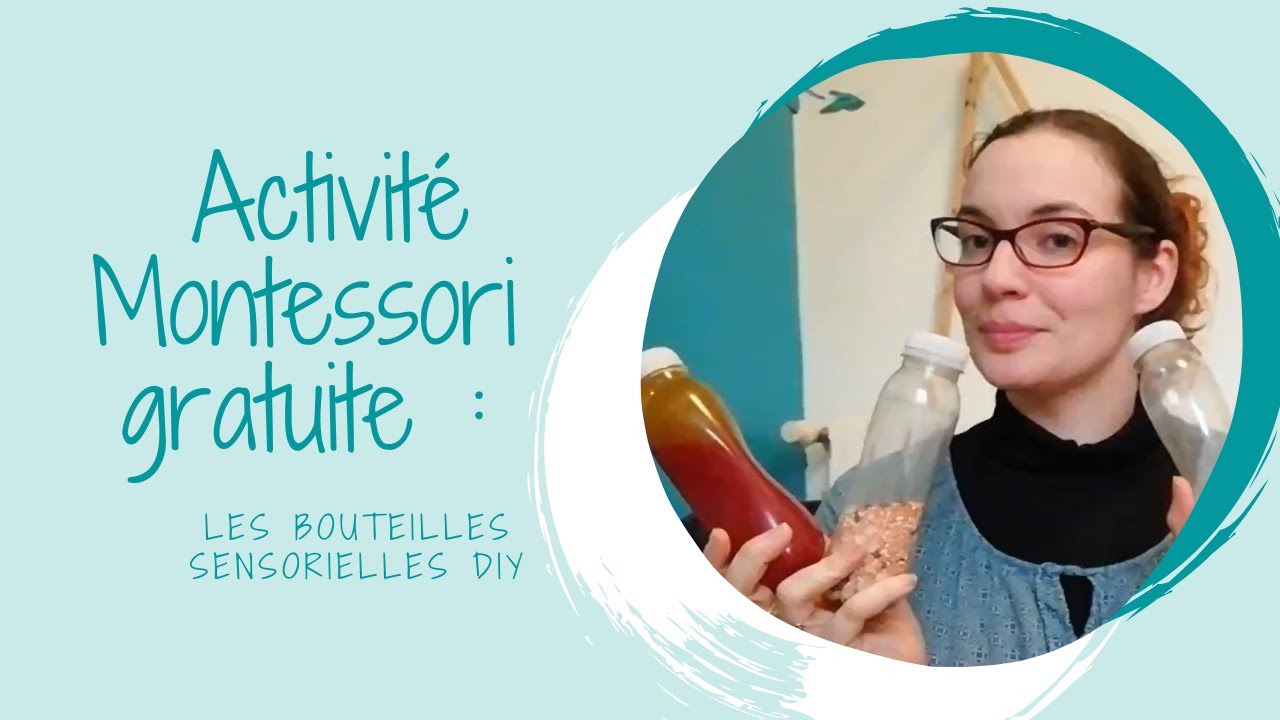 Matériel Montessori gratuit : les bouteilles sensorielles DIY