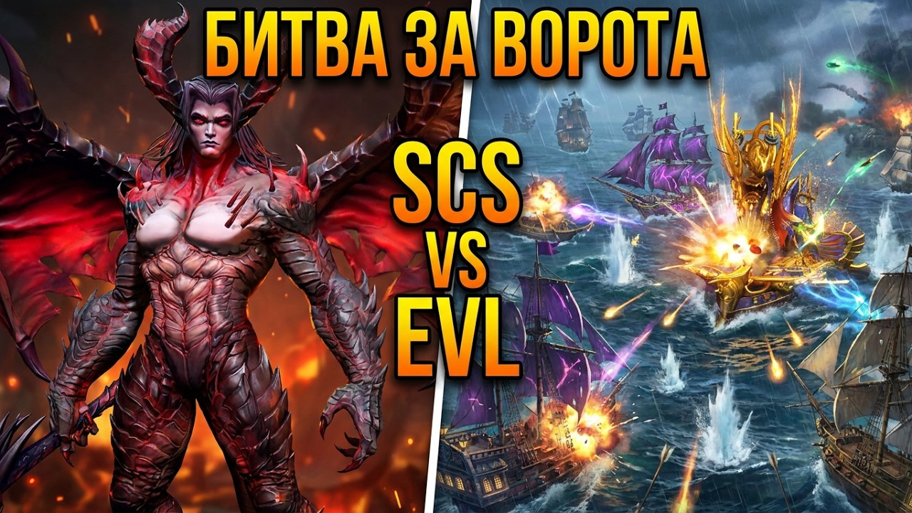 SeaOfConquest.  Битва за ворота. SCS vs EVL. Боевое крещение Вантаноса 6*!
